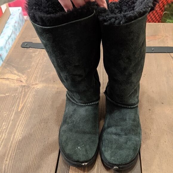 UGG BAILEY BOW II TALL BOOTS black SIZE 6 - Picture 5 of 7